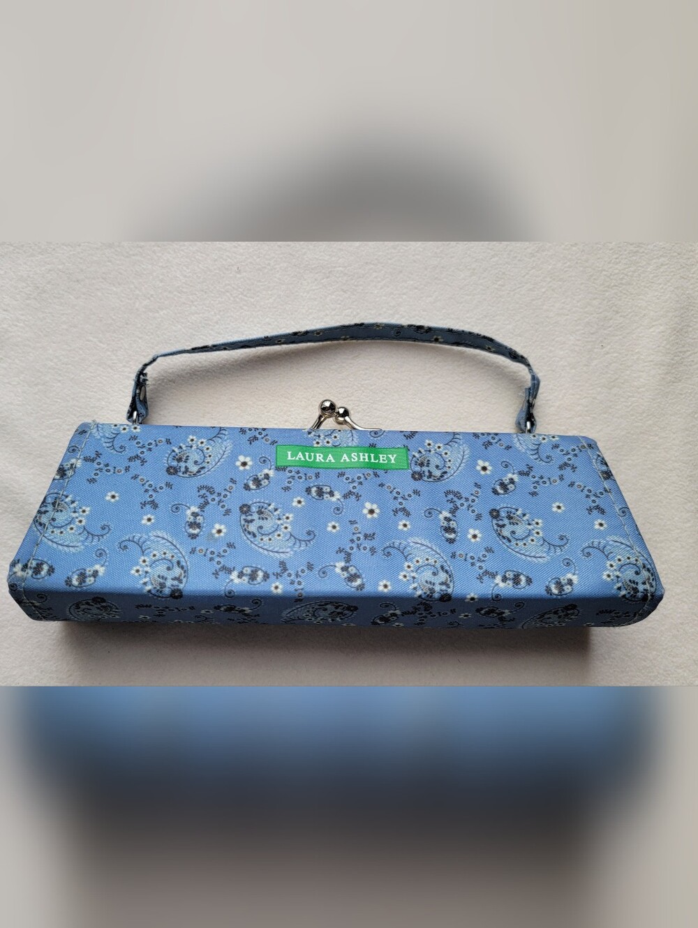 Laura Ashley Blue Paisley Pencil Case